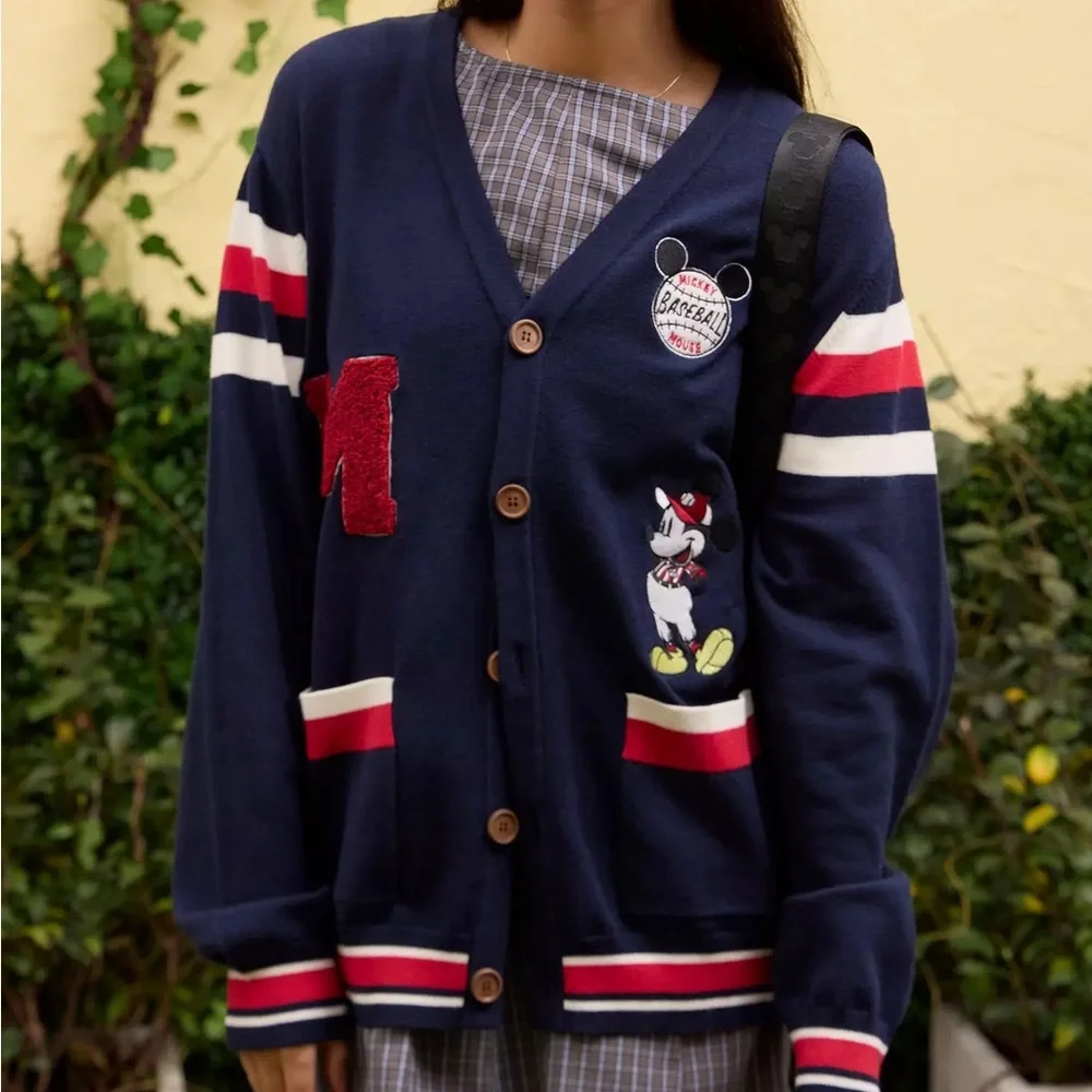 Unisex Disney Mickey Mouse Retro‎ Baseball Cardigan — BoxLunch Exclusive